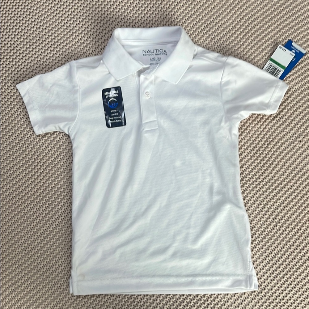 Nautica Kids White Polo Shirt